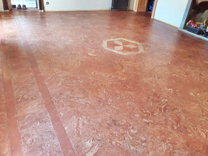 Treatment of variegated Lombard terracotta floor Treatment of flooring made with typical Lombard terracotta tiles