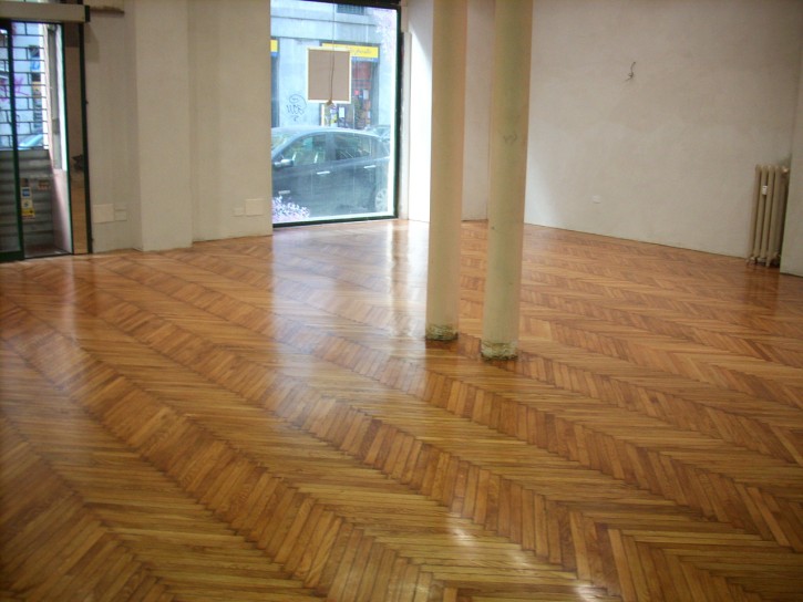 Wooden flooring restoration Restoration of wood flooring made with nailed planks